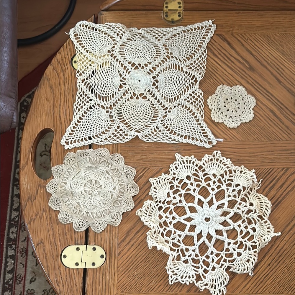 Vintage Crochet Doilies Bundle